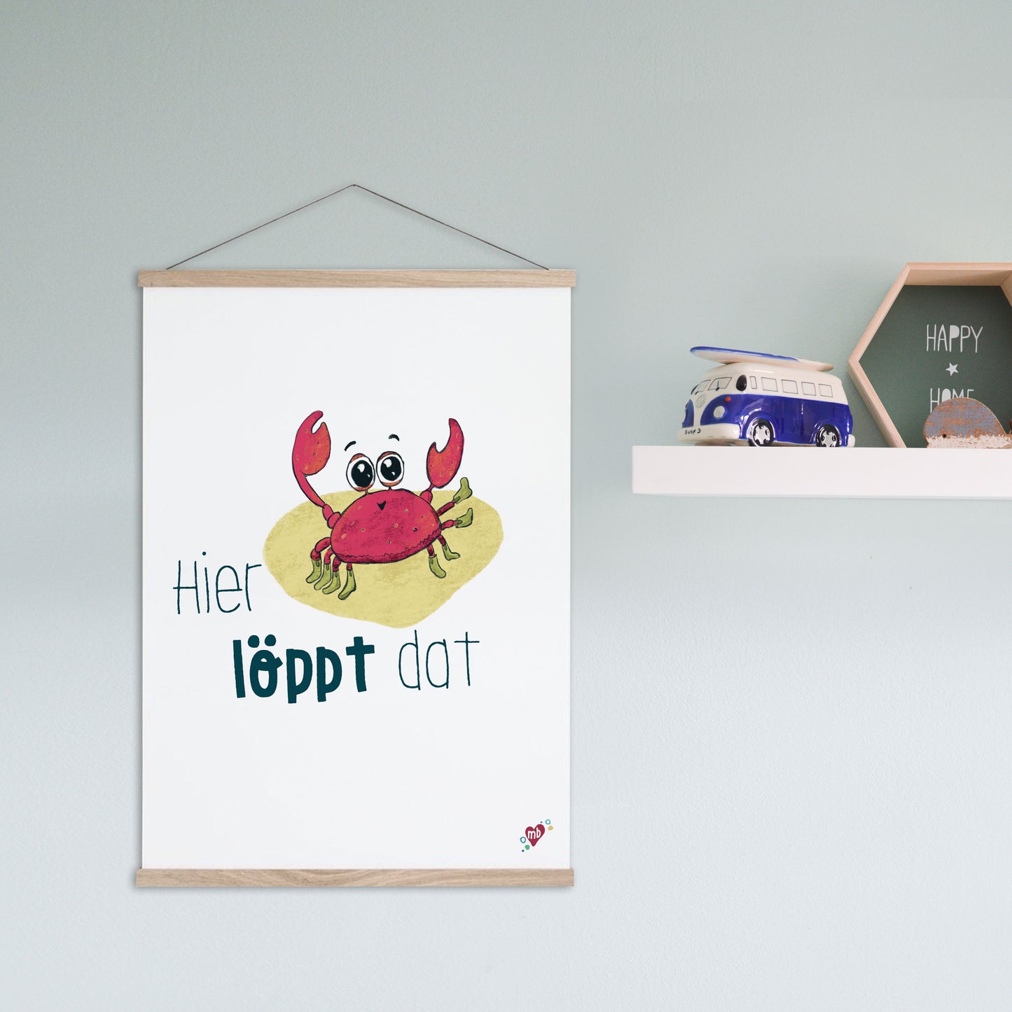 Kinderzimmer Poster hier löppt dat