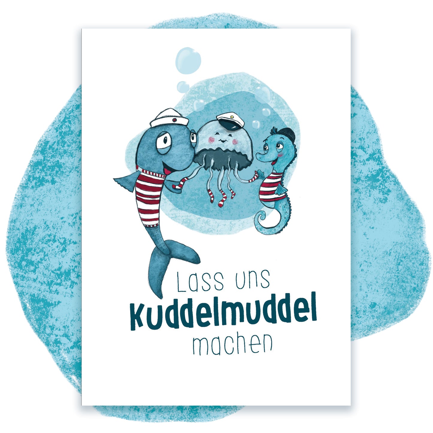 Postkarte – "Lass uns Kuddelmuddel machen"