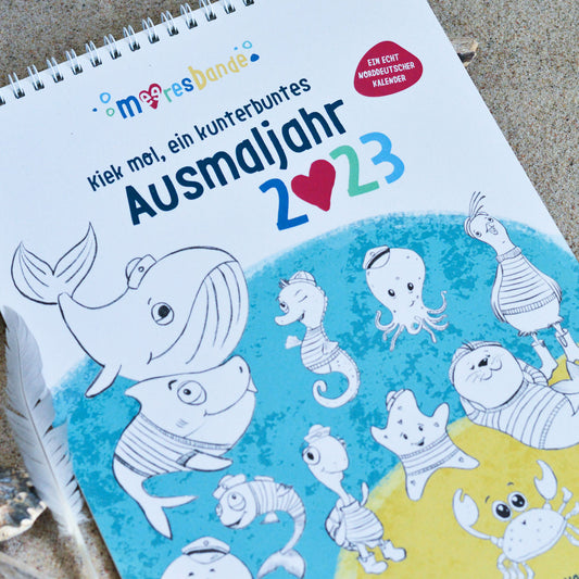 Aufsmalkalender 2023 – Kiek mol, ein kunterbuntes Ausmaljahr