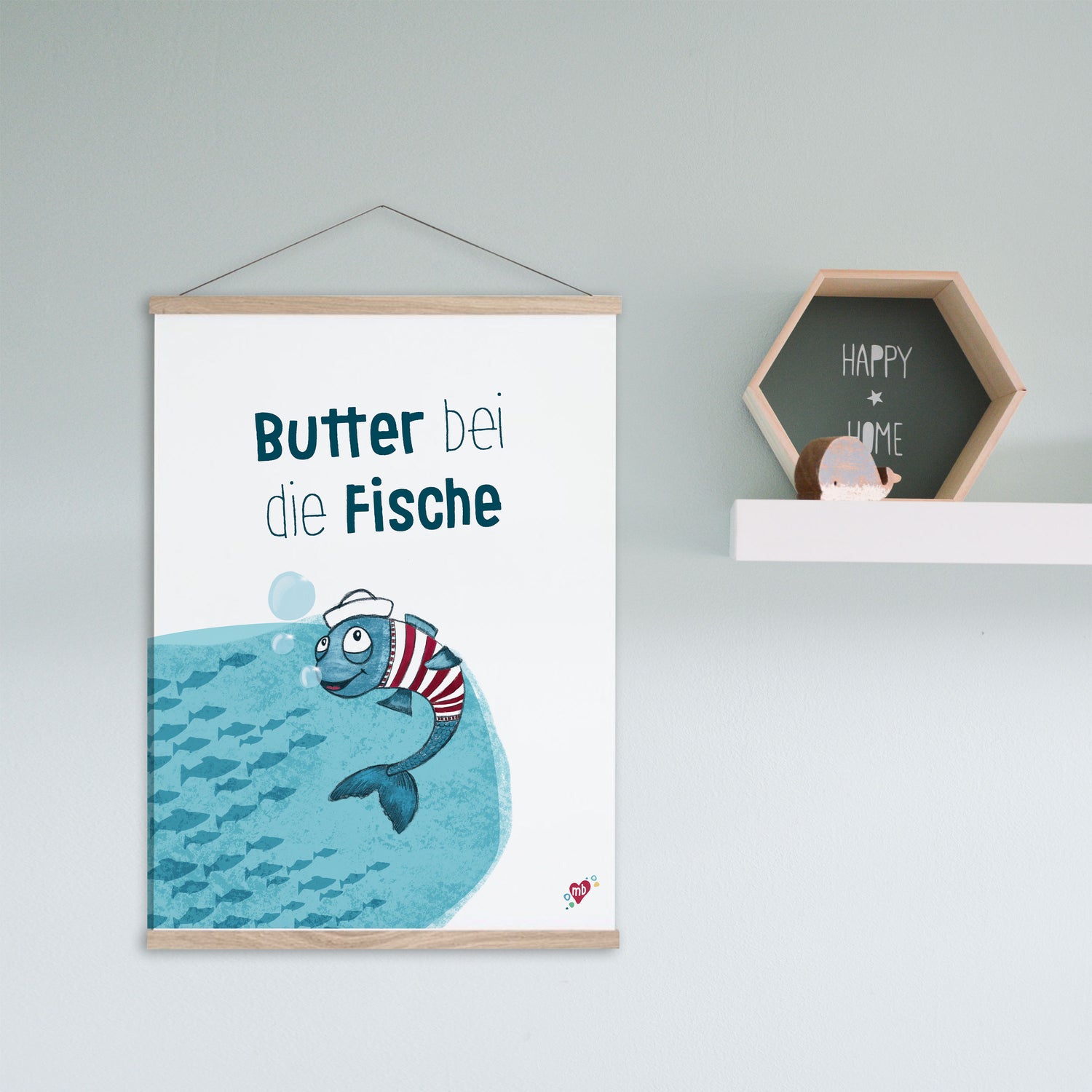 Poster Butter bei die Fische