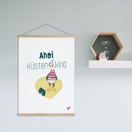 Kinderzimmer Poster Küstenkind